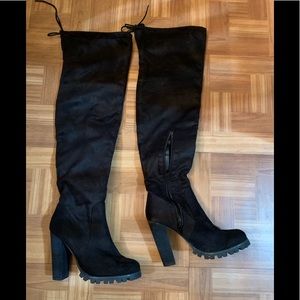 Thigh high shade boots